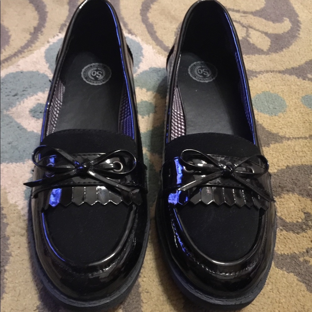 Black loafers
